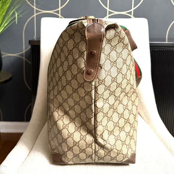 Authentic GUCCI travel bag/ XL tote bag brown monogram coated canvas large - Picture 5 of 16